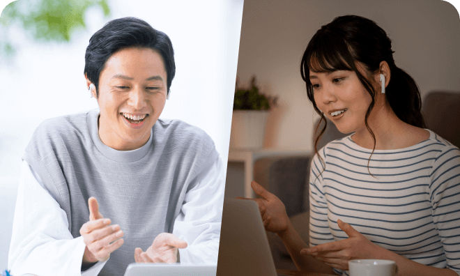 朝と夜のオンライン英会話